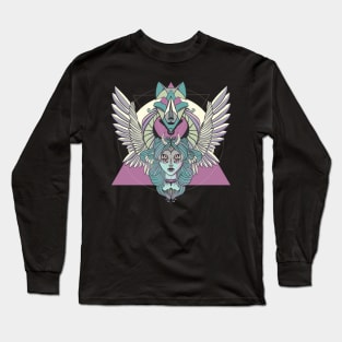 Valkyrie And Wolf Long Sleeve T-Shirt